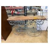 Metal Bicycle-Themed Console Table