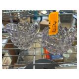 Pressed Glass Creamer and Sugar Bowl Set
