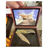 Eagle-Motif Folding Knife in Decorative Box