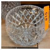 Cut Crystal Bowl with Intricate Design