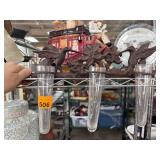 Iron Wall-Mounted Holder with Glass Inserts