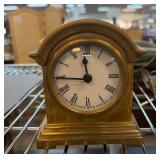 Brass Mantel Clock with Roman Numerals