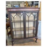 Wooden Glass-Front Display Cabinet