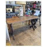 Wooden Console Table with Decorative Legs