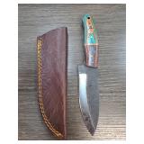 Custom Knife with Leather Sheath