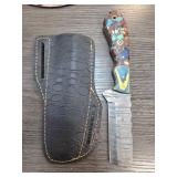 Custom Handmade Knife With Leather Sheath