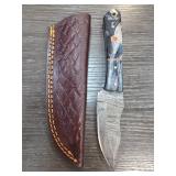 Damascus Steel Knife with Sheath