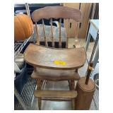 Wooden Spindle-Back High Chair