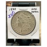 1882 Morgan Dollar with UNC Details