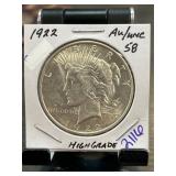 1922 Peace Dollar AU/UNC High Grade