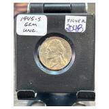 1945-S Jefferson Nickel in GEM Uncirculated Condit