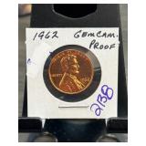 1962 Gem Cameo Proof Lincoln Cent