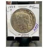 1923-S Peace Dollar AU/UNC Condition
