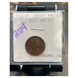 1916-P Lincoln Wheat Cent in MS-63 Condition
