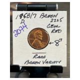 1958/7 D Lincoln Cent Rare Variety