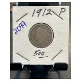 1912 Liberty Nickel P in Holder