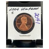 2004 S Lincoln Cent Gem Proof Coin