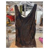 Scala Black Beaded Sleeveless Top