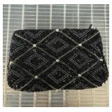 Black Beaded Evening Clutch by Neiman Marcus