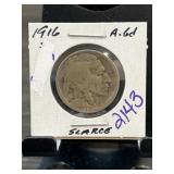 1916 Buffalo Nickel in Coin Holder
