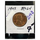 1942 Lincoln Wheat Penny MS64