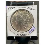 1887 Morgan Silver Dollar in High Grade