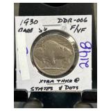 1930 Buffalo Nickel DDR-006 Coin