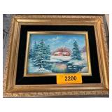 Framed Winter Landscape by Katherine Little