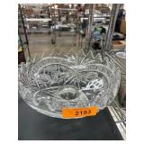 Crystal Cut Glass Compote Bowl