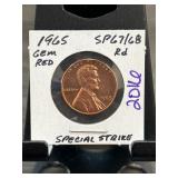 1965 Gem RD Special Strike Lincoln Cent