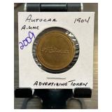 1904 Autocar Advertising Token