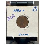 1932-D Lincoln Wheat Cent in Holder