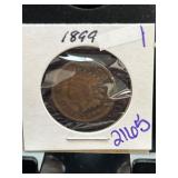 1899 Indian Head Cent in Protective Holder