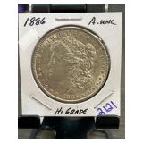1886 Morgan Silver Dollar in Holder