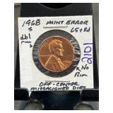 1968-S Lincoln Penny With Mint Error