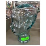 Clear Glass Head Sculpture for Display