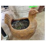 Terracotta Hen-Shaped Planter