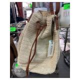 Montce Woven Drawstring Bucket Bag