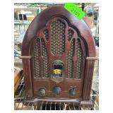 Vintage-Style Radio with Wooden Cabinet