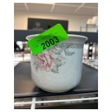 Porcelain Cachepot with Floral Design