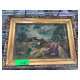 Framed Landscape Painting by Klauss