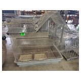 Large Metal Bird Cage w House-Style Roof