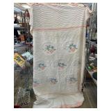 Textured Floral Patterned Bedspread