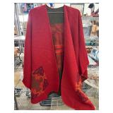 Red Textile in the Style of Pendleton