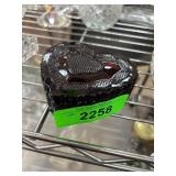 Heart-Shaped Cape Cod Glass Trinket Box