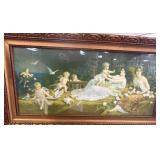 Framed Print of Cherubs and Women by M. Clementz