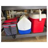 Three Coolers by Ozark Trail, Igloo, and Playmate