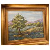 Framed Bluebonnet Painting by Myers