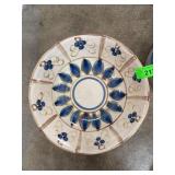 Decorative Ceramic Bowl with Hand-Painted Floral D
