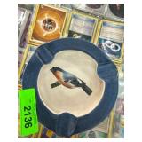 Hand-Painted Guillot Bird Ashtray from France